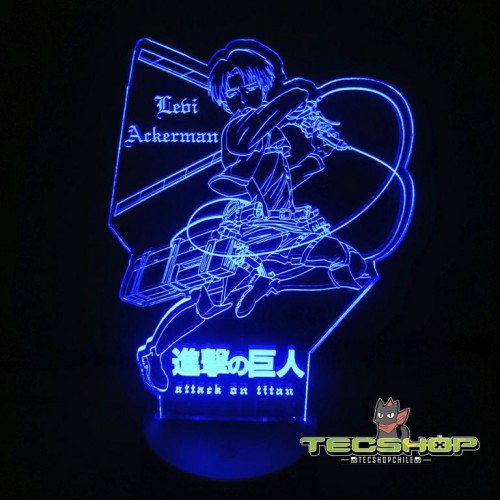 Lámpara Led 3d Levi Ackerman (attack On Titan)+control Remo