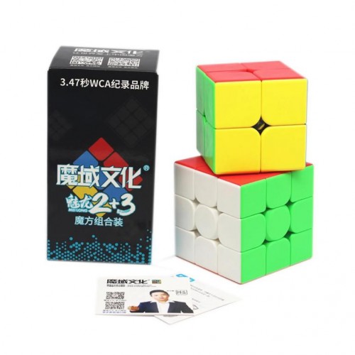 Set 2 Cubos 2x2 Y 3x3 Meilong Moyu  Stickerless