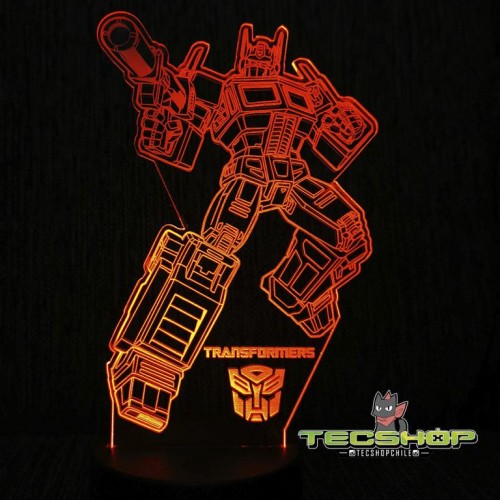 Lámpara Led  Ilusión 3d Optimus Prime + Control Remoto