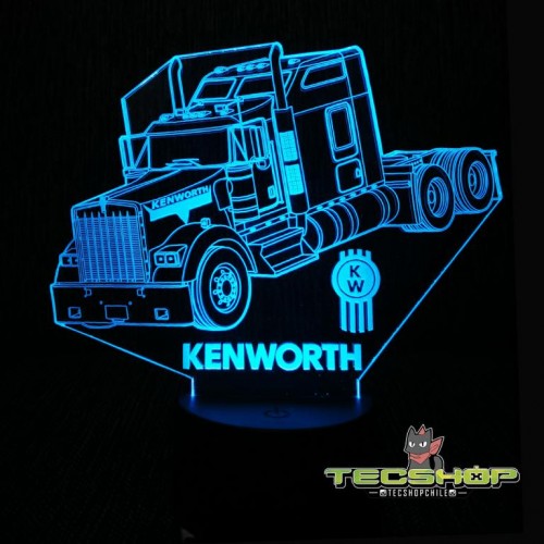 Lámpara Led Ilusión 3d Camión Kenworth + Control Remoto